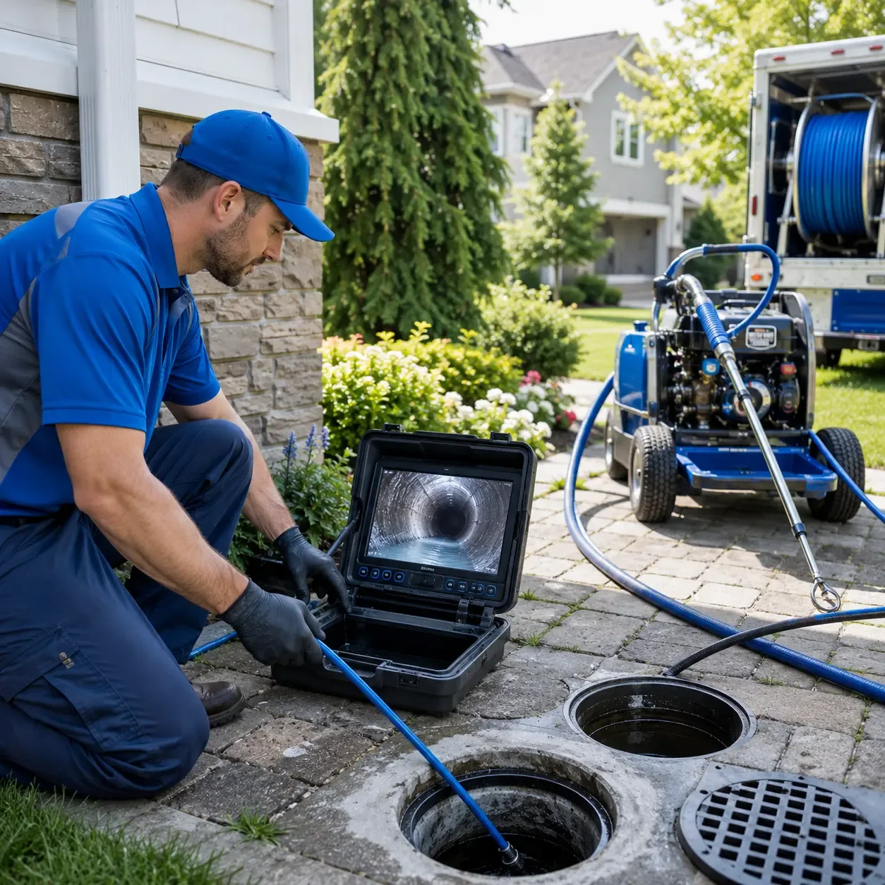 Outdoor drain cleaning professionals serving New Canaan, CT