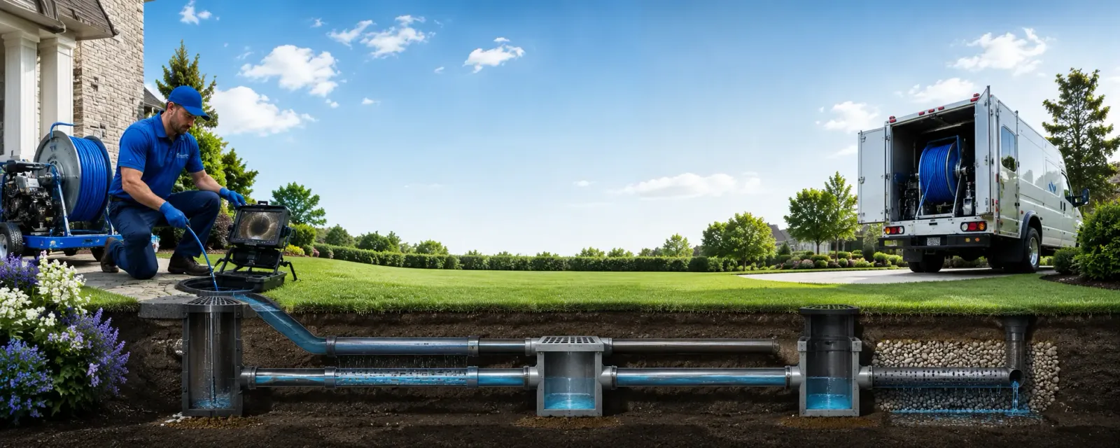 Outdoor drain cleaning information for New Canaan, CT